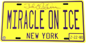 Jack O'Callahan USA Hockey Miracle on Ice 1980  New York State License Metal Plate SIGNED