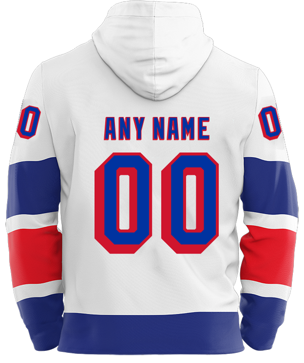 Rangers Outdoor Game 2/18 Customized Hoody Adult - White  - Order by 2/04 received by 2/16