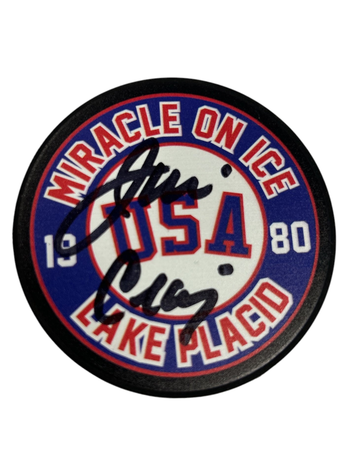 Jim Craig Signed Miracle on Ice 1980 Lake Placid Puck