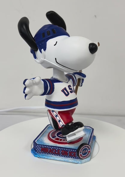Snoopy USA Hockey Miracle on Ice Officially Licensed 8 Inch. Bobblehead