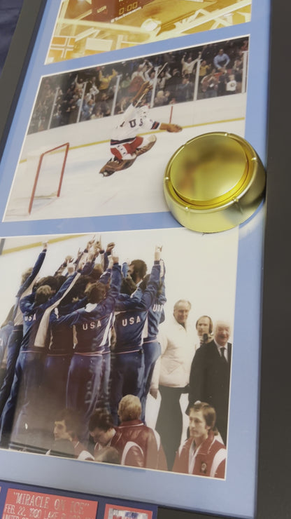 Official Miracle on Ice 4- 8 x 10 Picture Frame with last 30 seconds of the Game Voice Chip. NIB