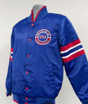 Official Miracle on Ice 45th Anniversary (1980-2025) Starter Satin  Jacket-Royal