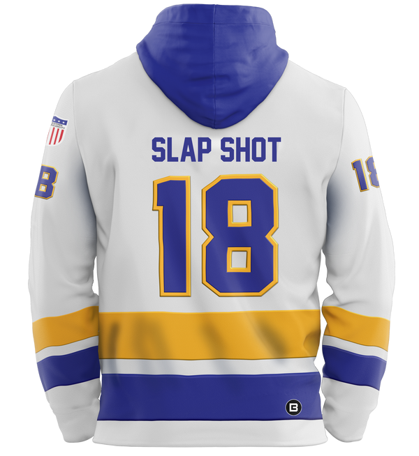 Slapshot Chiefs Performance Hoodie White -  Slap Shot #18