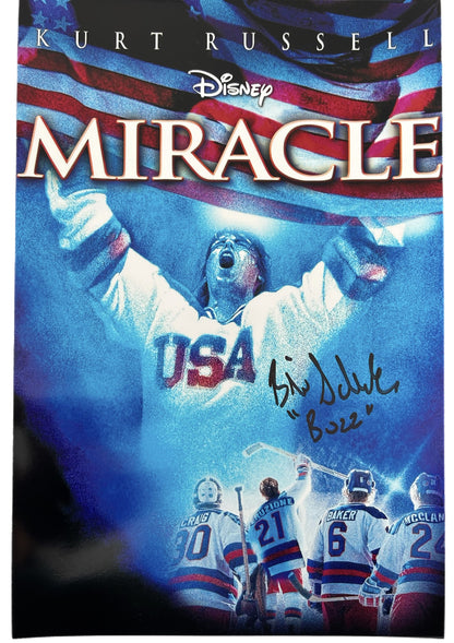 Miracle poster photo Signed by Billy Schneider ( Buzz Schneider )