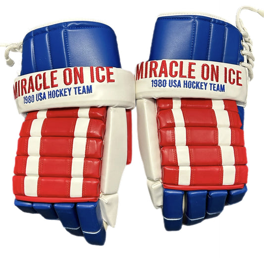 1980 USA Hockey Miracle on Ice Hockey Team Replica Glove Pair