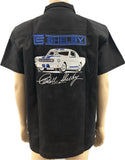 Shelby Cobra Stripe Embroidery Shirt - Black