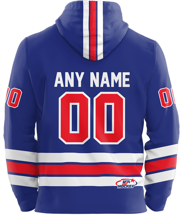 2024 Miracle on Ice USA JERSEY Customized Hoody Youth - Blue