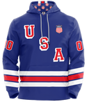 2024 Miracle on Ice USA JERSEY Customized Hoody Youth - Blue
