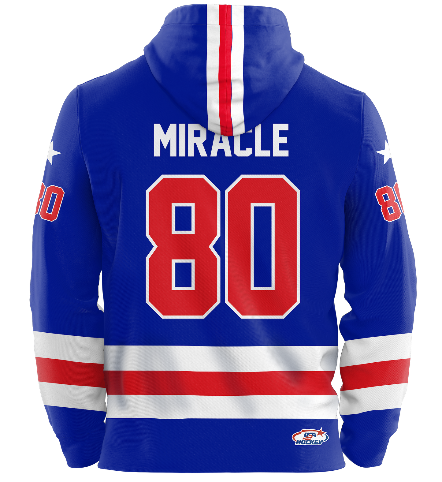 USA Hockey Miracle on Ice 1980 Authentic  Adult Hoodie - Royal