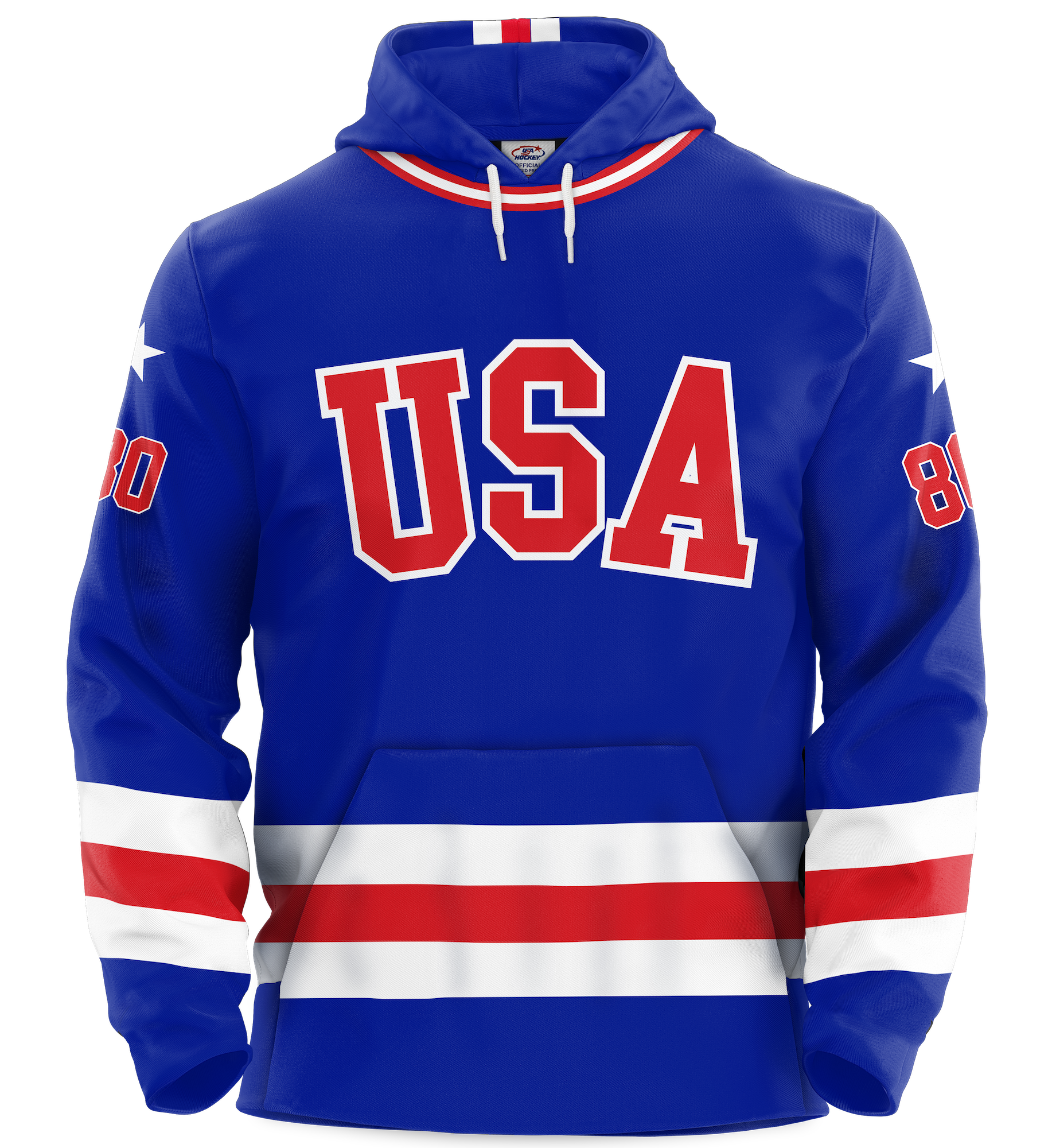 USA Hockey Miracle on Ice 1980 Authentic Royal Blue Adult Hoodie USA Hockey Miracle on Ice 1980 Authentic Royal Blue Adult Hoodie