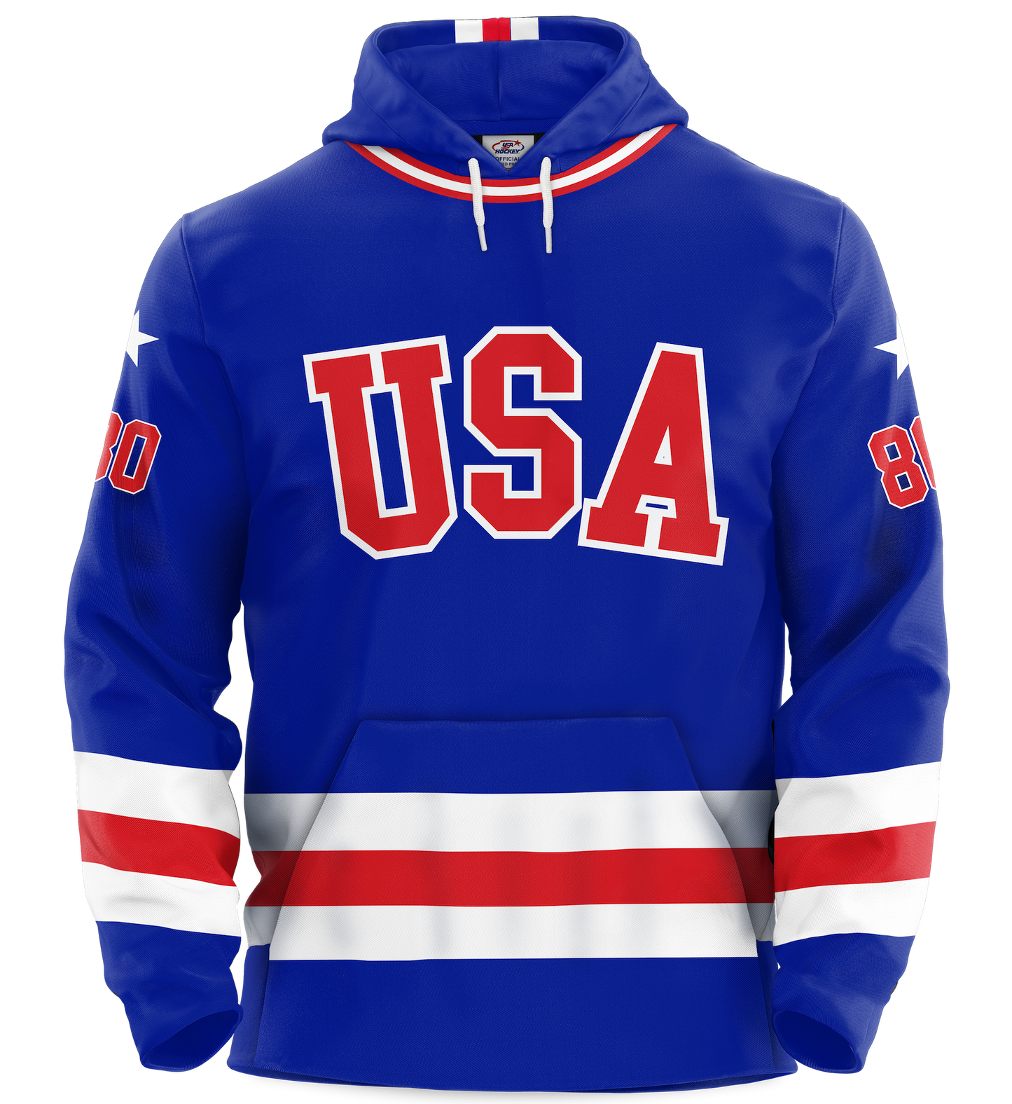 USA Hockey Miracle on Ice 1980 Authentic  Adult Hoodie - Royal