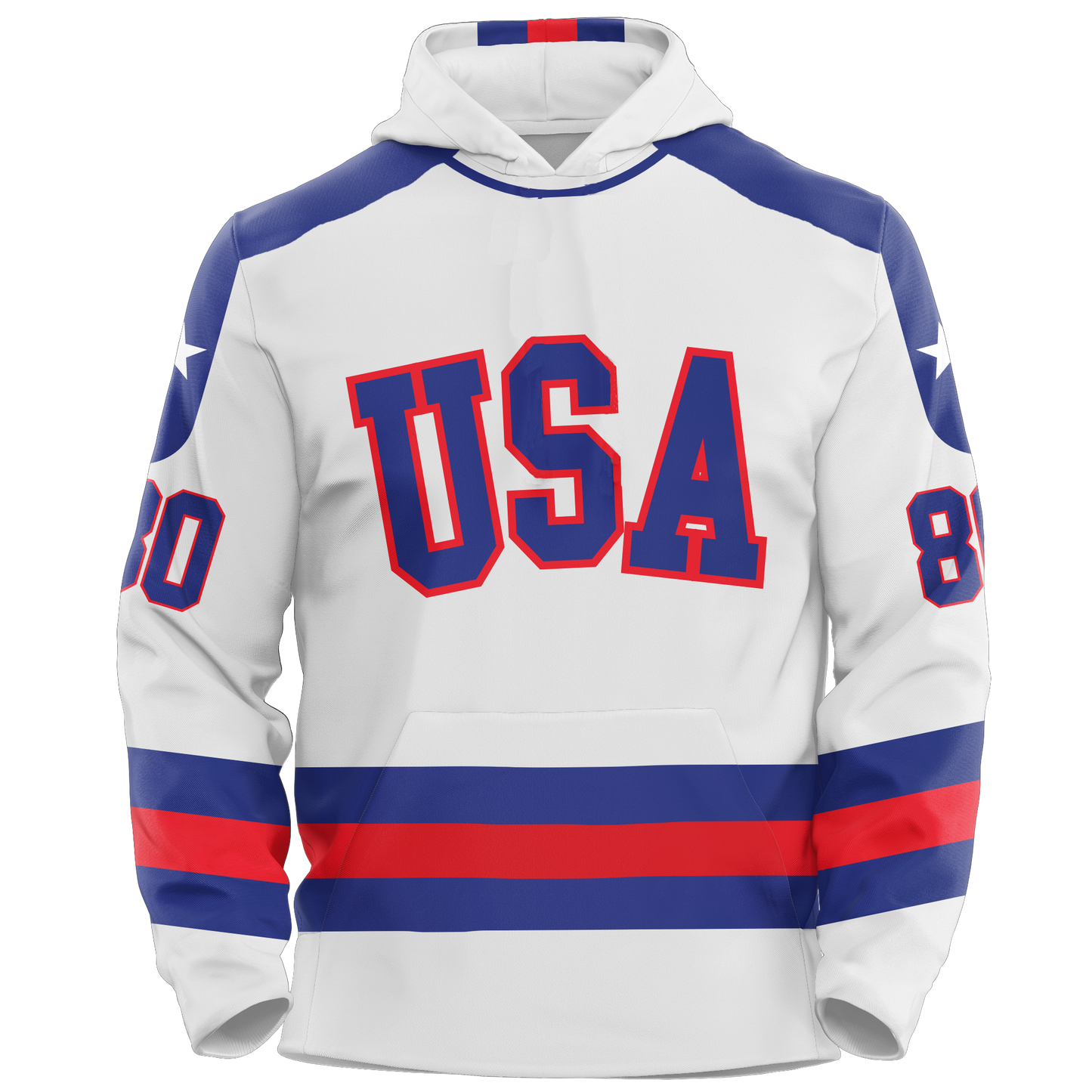 USA Hockey Miracle on Ice 1980 Jersey Authentic Hoodie Youth - White