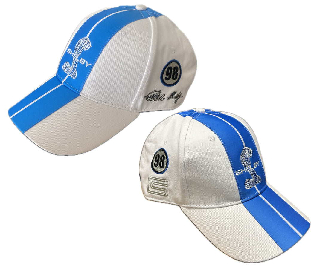 Shelby Cobra official Hat White - Blue Stripes