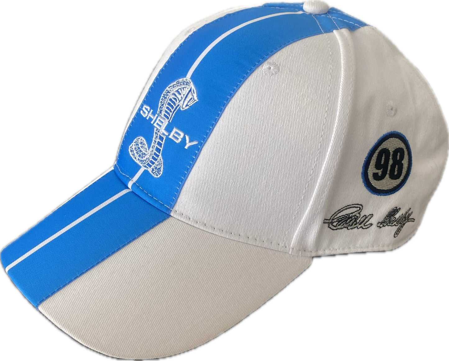 Shelby Cobra official Hat White - Blue Stripes