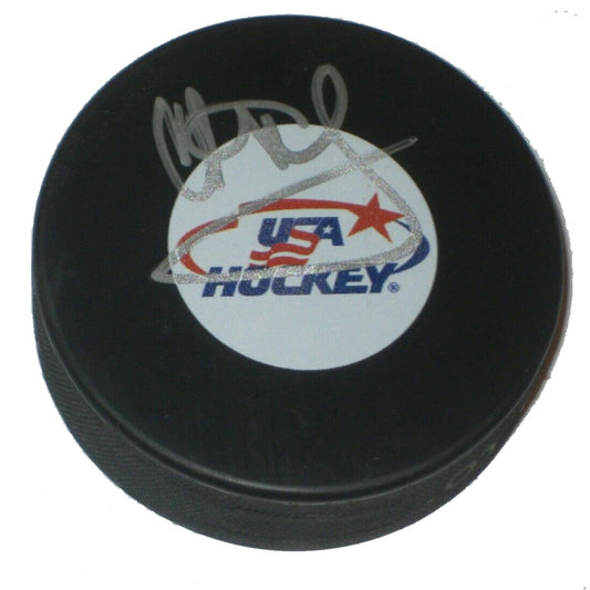 AL MICHAELS Signed USA HOCKEY Puck