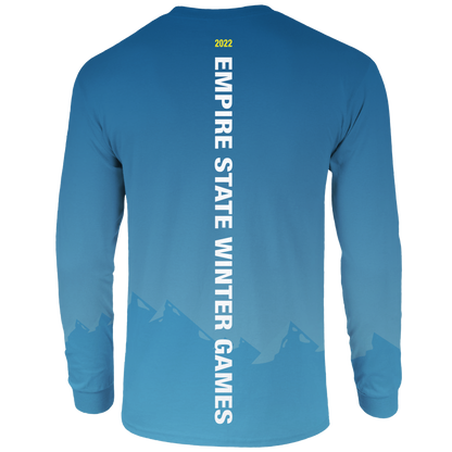 Empire State winter games Performance L/S Tee - Blue Fade