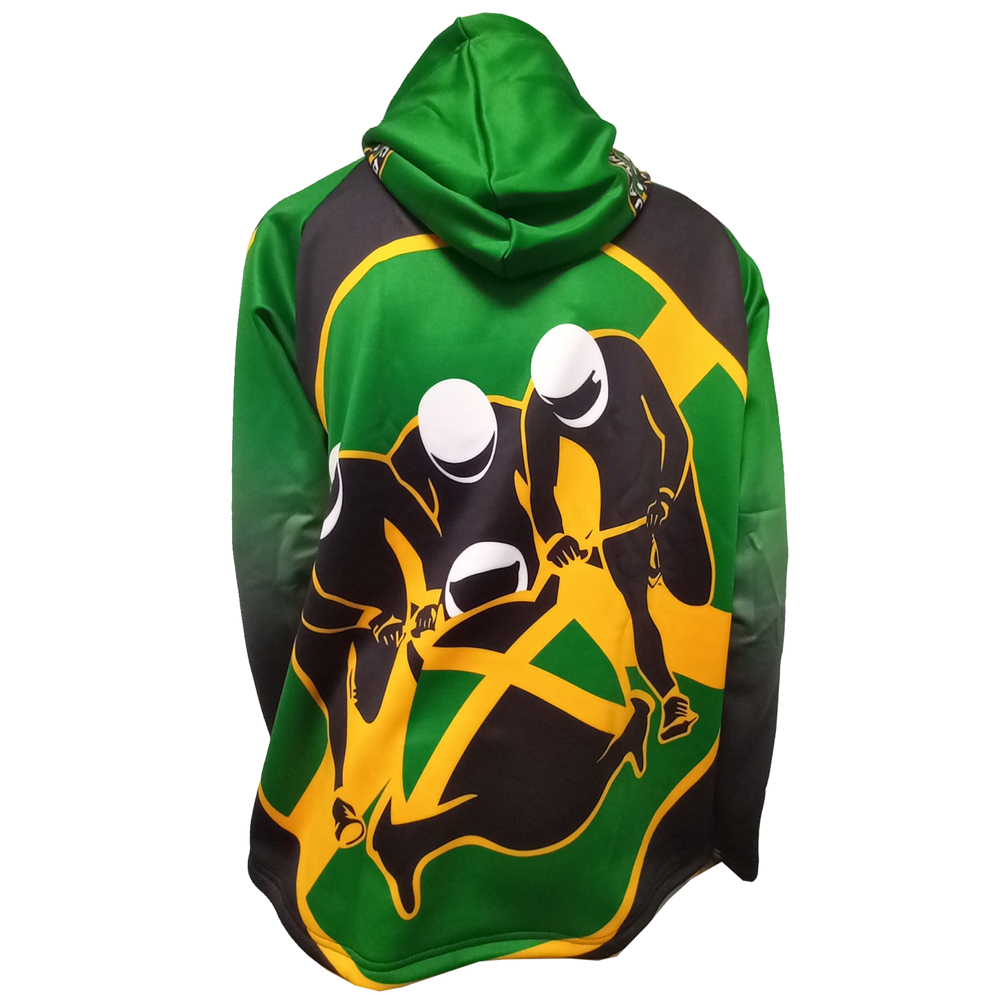 Cool Runnings Movie Jamaica Bobsled Official Performance  Hoodie - Green Fade