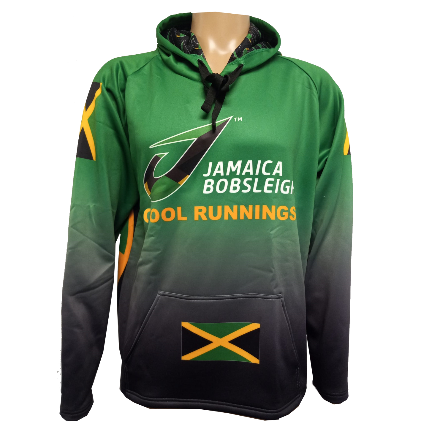 Cool Runnings Movie Jamaica Bobsled Official Performance  Hoodie - Green Fade