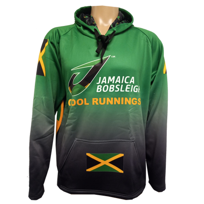 Cool Runnings Movie Jamaica Bobsled Official Performance  Hoodie - Green Fade