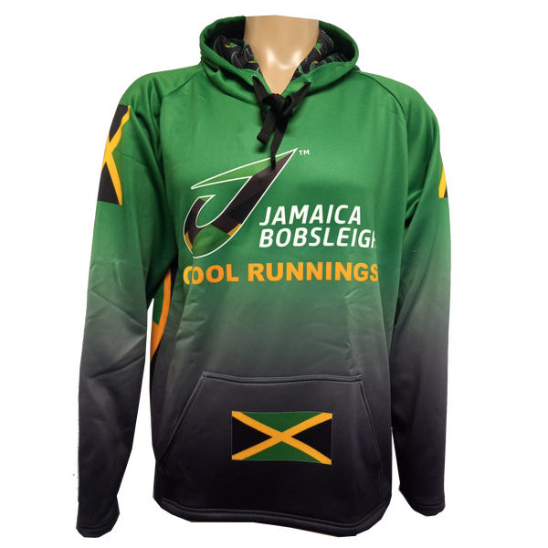 Jamaica Bobsled Officially Licensed Authentic Cool Runnings  Performance  Hoody - Green Fade