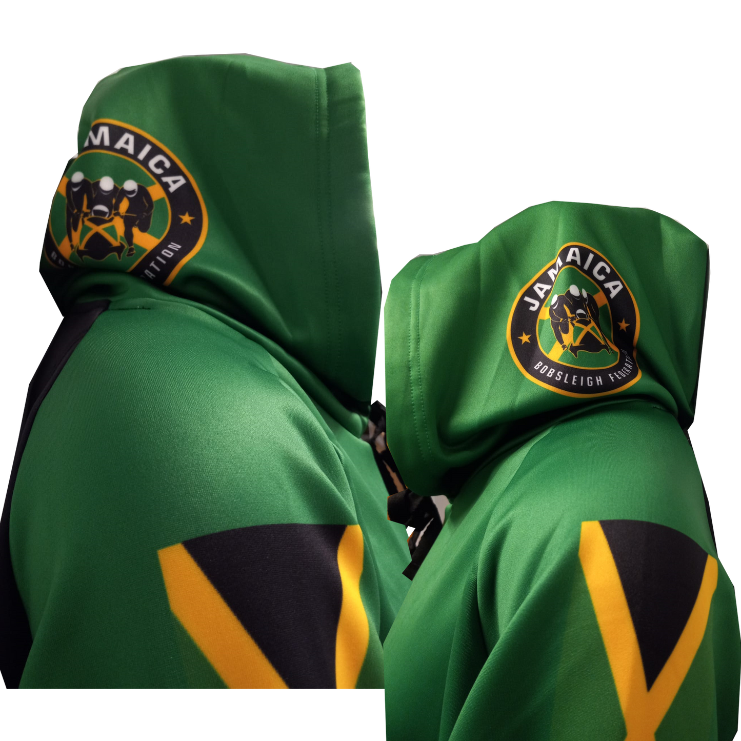 Cool Runnings Movie Jamaica Bobsled Official Performance  Hoodie - Green Fade