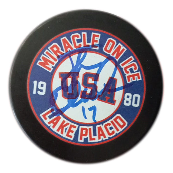 Jack O'Callahan Miracle on Ice 1980 USA Lake Placid Hockey Puck - Signed