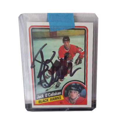 Jack O'Callahan Chicago Black Hawks 1984-89 Trading Card #33 Hand Signed by Jack O'Callahan Topps