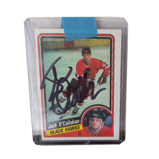 Jack O'Callahan Chicago Black Hawks 1984-89 Trading Card #33 Hand Signed by Jack O'Callahan Topps