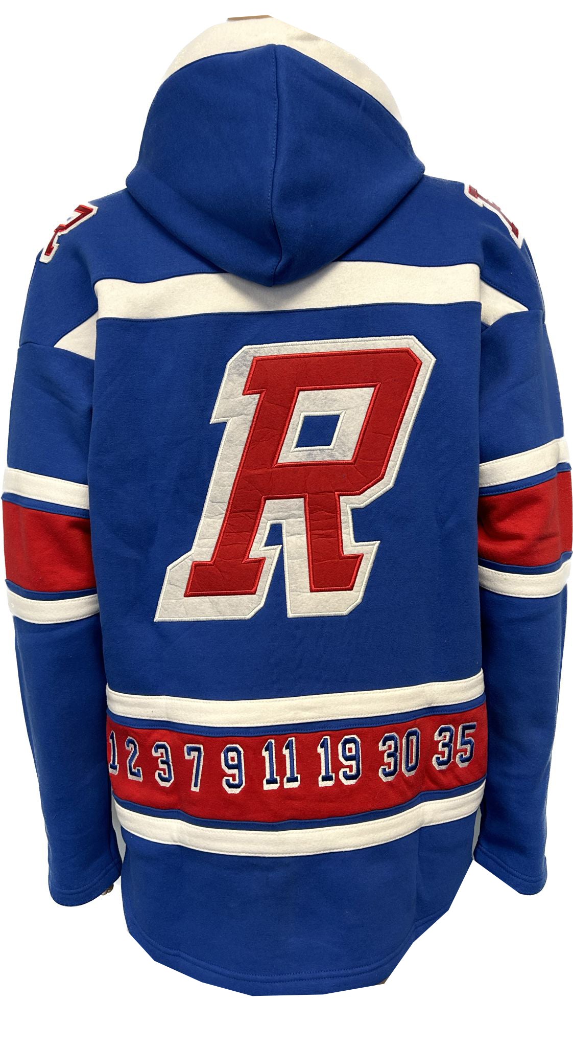 NY RANGERS RETIRED NUMBERS LACE Hoodie- Blue