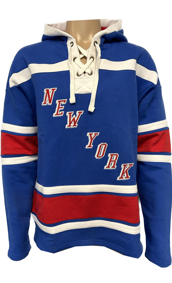 NEW YORK RANGERS RETIRED NUMBERS LACE HOODY- Blue