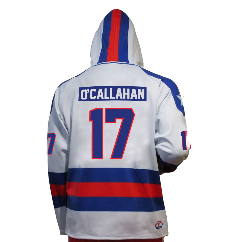 Jack O'Callahan USA Hockey Miracle on Ice 1980 Team Jersey Official Hoodie- White