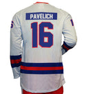 Mark Pavelich USA Hockey Miracle on Ice 1980 Official Replica Performance Jersey- White