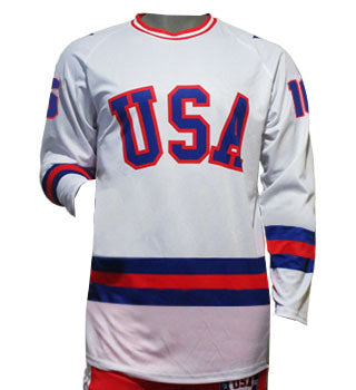 Mark Pavelich USA Hockey Miracle on Ice 1980 Official Replica Performance Jersey- White