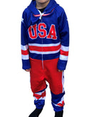 USA Hockey Miracle on Ice 1980 Jersey Authentic Youth Performance - Blue Small
