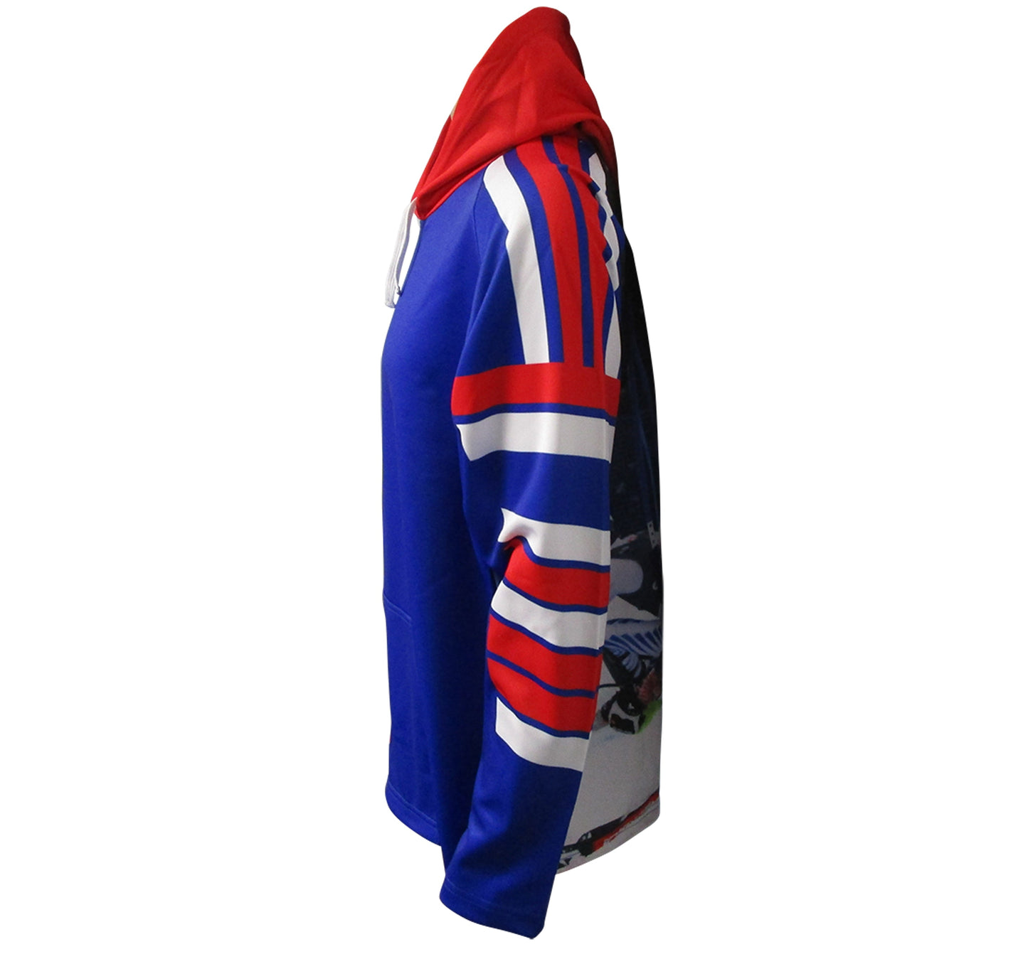 WPST Retro Stripe Performance Hoodie - Blue