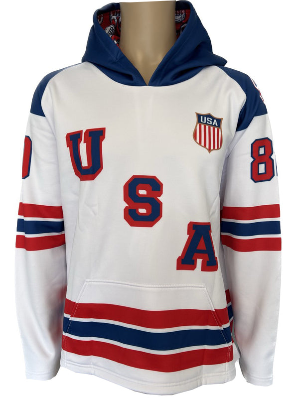 Herb Brooks 1960-1980 Great Moments Hoodie- White