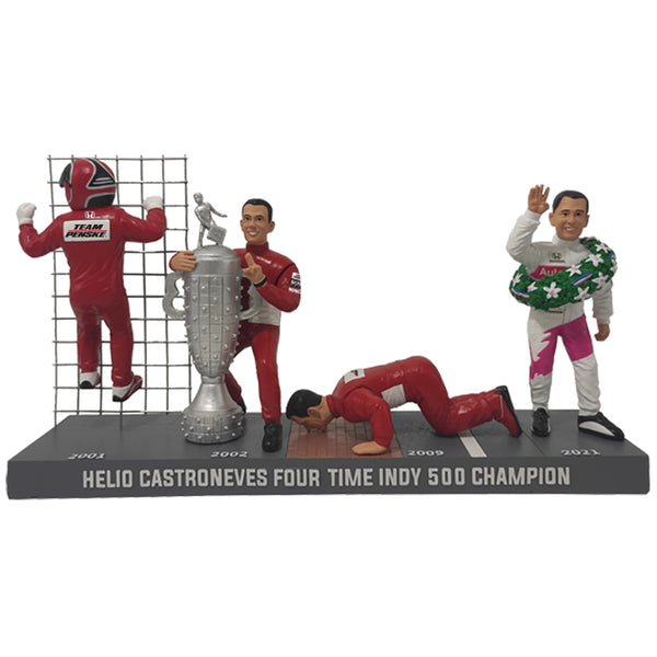 Helio Castroneves Indy 500 officially licensed 4 Win set ( Box slightly Damage on the corners)