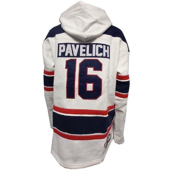 Mark Pavelich USA Hockey Miracle on Ice 1980 Official Lace Hoodie