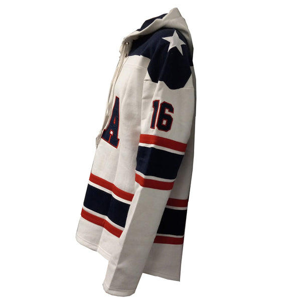 Mark Pavelich USA Hockey Miracle on Ice 1980 Official Lace Hoodie
