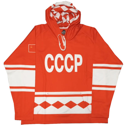 CCCP Russian 1980 Lake Placid Winter Olympics hockey jersey Hoodie - Red