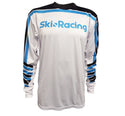 Ski Racing Retro Stripe Performance Jersey  - White