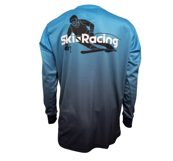 Ski Racing Logo Performance Jersey  - Blue Fade
