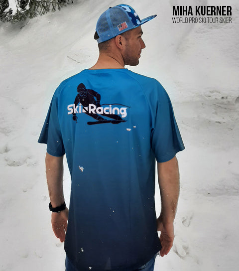 Ski Racing Logo Performance Jersey - Blue Fade