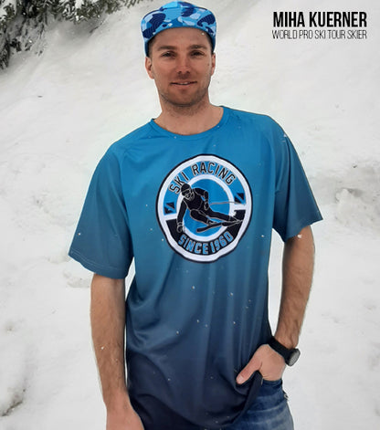 Ski Racing Logo Performance Jersey - Blue Fade