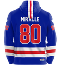 USA Hockey Miracle on Ice 1980 Jersey Authentic Hoodie Youth - Royal Small