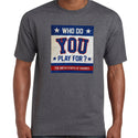 USA Hockey Adult Miracle on Ice 1980 Authentic Who Do You Play For Tee - Grey Youth M